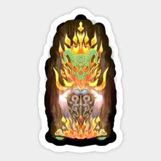 Autumn fire demon Sticker